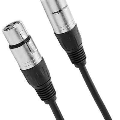 Amazon Basics XLR Mikrofon Kablosu 6 ft Siyah