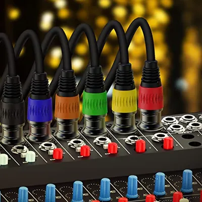 Thumbnail 5 of AuxLink Çok Renkli XLR Mikrofon Kabloları 25 ft 6'lı Paket