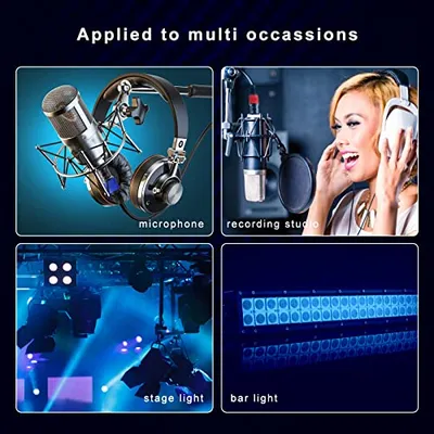 Thumbnail 6 of AuxLink Çok Renkli XLR Mikrofon Kabloları 25 ft 6'lı Paket