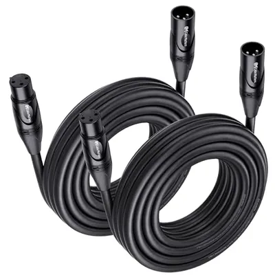 Cable Matters 2'li XLR Kablo 25ft Siyah