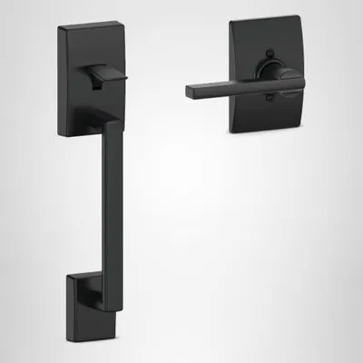 Thumbnail 4 of Schlage Century Latitude Mat Siyah Giriş Kolu Seti