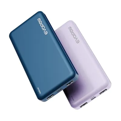 Evopow 10000mAh Powerbank Mavi&Mor
