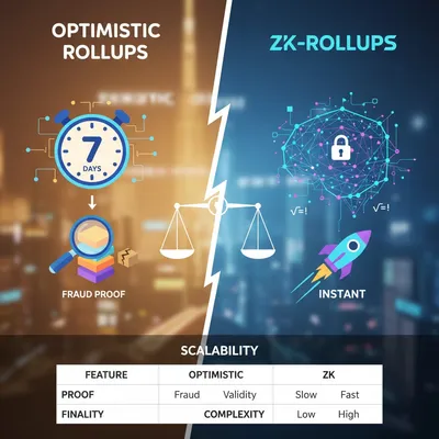 مقایسه رول‌آپ‌های آپتیمیستیک (Optimistic Rollups) و ZK-Rollups
